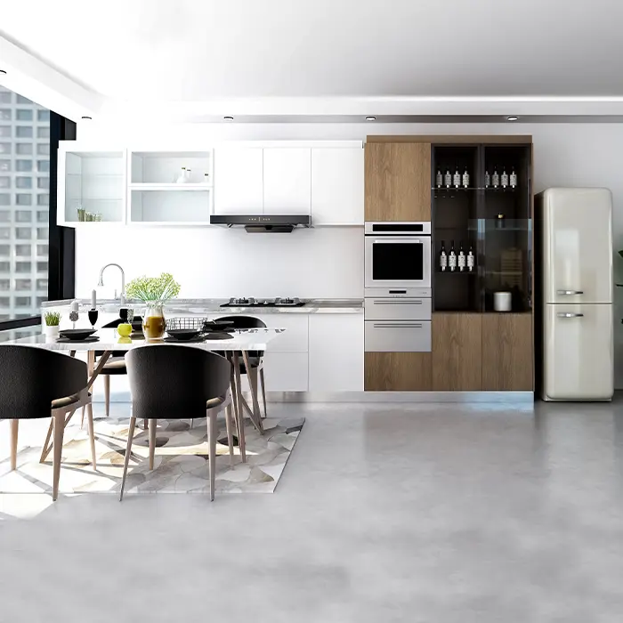 white modular kitchen from IVAS Kitchens